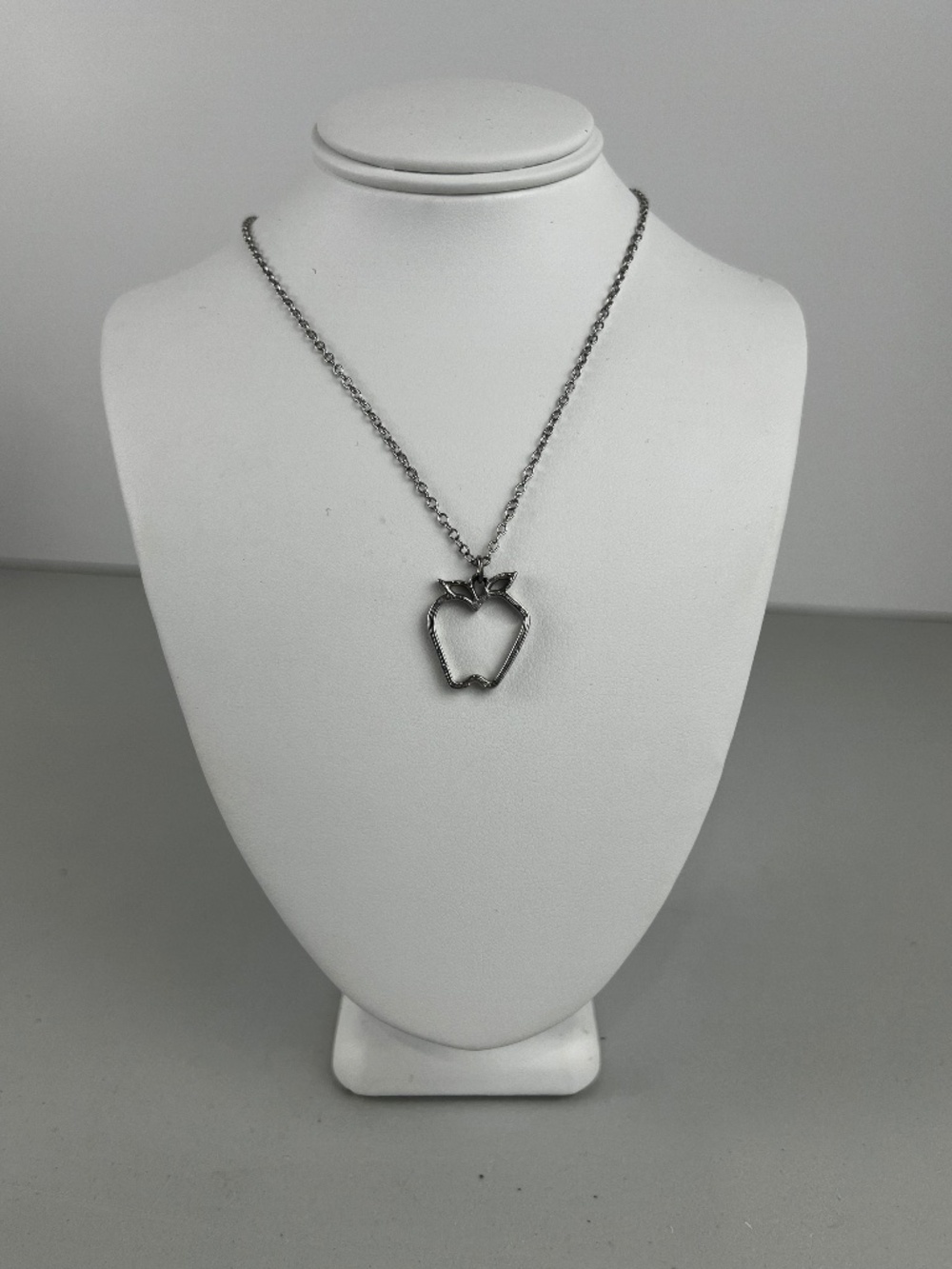 Sarah Coventry Silver Necklace with Apple Pendant